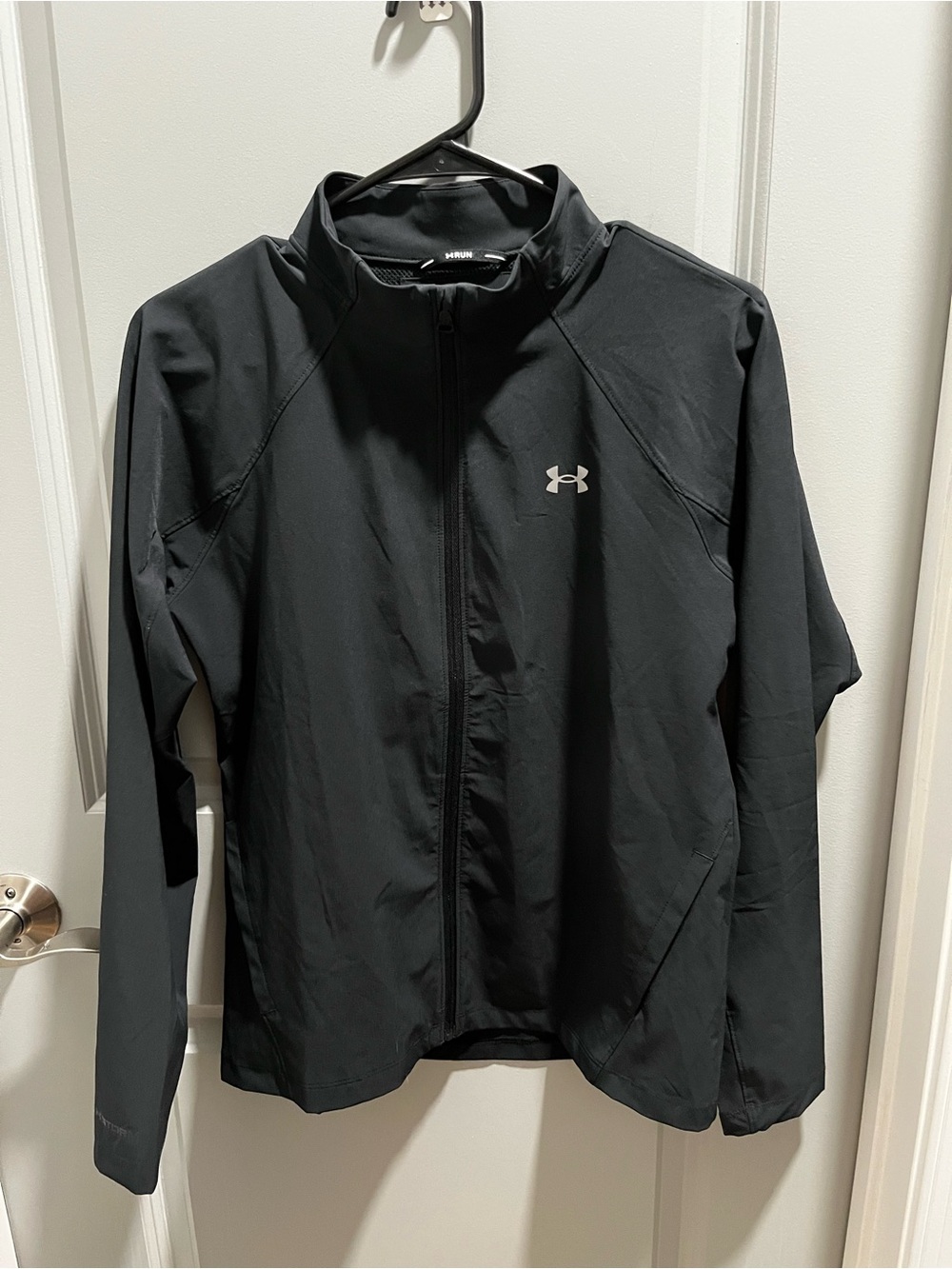 Under Armour UA Run HeatGear Fitted Full Zip Track Jacket Black Small